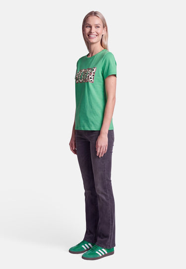 salzhaut - Damen Shirt STEENTJE - MOIN Leo Regular Fit - adenauer & co - Anker - Basic - 44 - #farbe_Apple Green-Pink