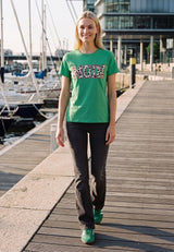 salzhaut - Damen Shirt STEENTJE - MOIN Leo Regular Fit - adenauer & co - Anker - Basic - 41 - #farbe_Apple Green-Pink