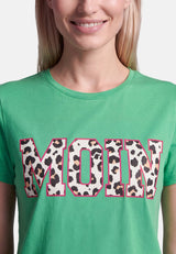salzhaut - Damen Shirt STEENTJE - MOIN Leo Regular Fit - adenauer & co - Anker - Basic - 46 - #farbe_Apple Green-Pink