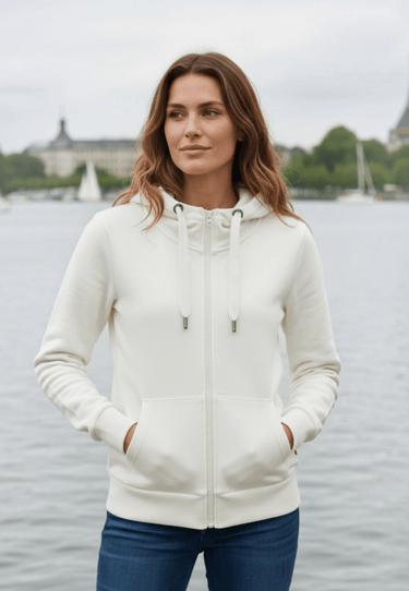 salzhaut - Damen Sweatjacke SÖÖTE Tailliert - adenauer & co - Anker - Basic - 39 - #farbe_Offwhite