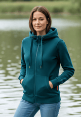 salzhaut - Damen Sweatjacke SÖÖTE Tailliert - adenauer & co - Anker - Basic - 117 - #farbe_Dragonfly
