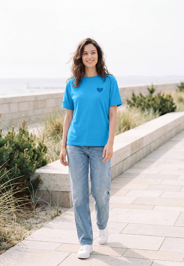 salzhaut - DANZDEEL Damen Shirt Relaxed-Fit - adenauer & co - Anker - Basic - 1 - #farbe_Ocean Blue