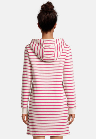 salzhaut - DAPHNE Damen normale Passform - Hoodiekleid - Kapuze - Kapuzenpulli - 9 - #farbe_ecru-pink