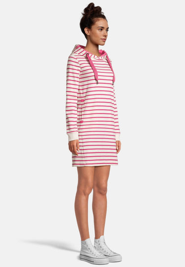 salzhaut - DAPHNE Damen normale Passform - Hoodiekleid - Kapuze - Kapuzenpulli - 10 - #farbe_ecru-pink