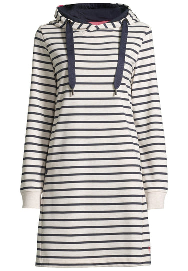 salzhaut - DAPHNE Damen normale Passform - Hoodiekleid - Kapuze - Kapuzenpulli - 2 - #farbe_ecru-navy