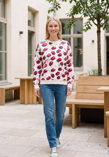 salzhaut - DASSEL Damen Pullover Relaxed-Fit - adenauer & co - All-over-Print - Anker - 1 - #farbe_Multicolor