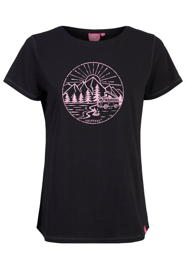 Salzhaut - DEERN - CAMPER Damen normale Passform - Frontprint - Reduziert - Rundhals - 4 - #farbe_black