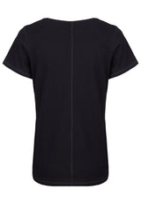 Salzhaut - DEERN - CAMPER Damen normale Passform - Frontprint - Reduziert - Rundhals - 5 - #farbe_black