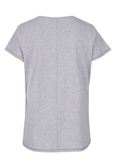 Salzhaut - DEERN - CAMPER Damen normale Passform - Frontprint - Reduziert - Rundhals - 2 - #farbe_grey-melange