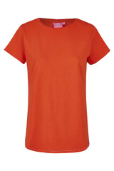 Salzhaut - DEERN Damen normale Passform - Basic Casual - Reduziert - Rundhals - 7 - #farbe_mandarin