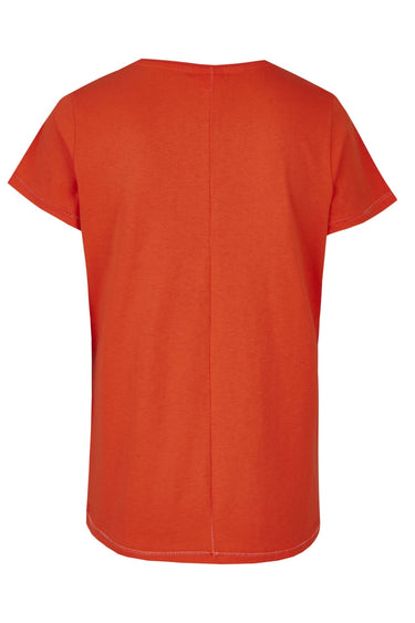 Salzhaut - DEERN Damen normale Passform - Basic Casual - Reduziert - Rundhals - 9 - #farbe_mandarin