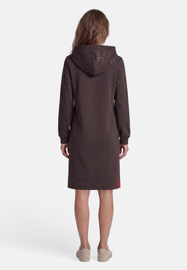 salzhaut - DISCHDÄK Damen Knielanges Kleid (Midi) Leicht tailliert - adenauer & co - Anker - Basic - 12 - #farbe_Chocolate