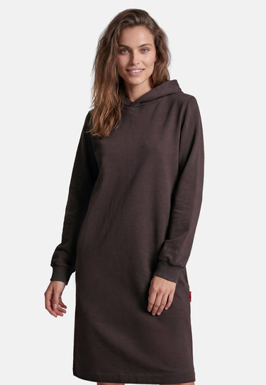 salzhaut - DISCHDÄK Damen Knielanges Kleid (Midi) Leicht tailliert - adenauer & co - Anker - Basic - 11 - #farbe_Chocolate