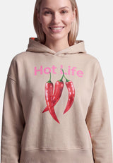 salzhaut - DÖSBADDEL Damen Hoodie Crop Fit - adenauer & co - Anker - Basic - 3 - #farbe_Oat