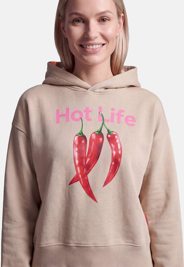 salzhaut - DÖSBADDEL Damen Hoodie Crop Fit - adenauer & co - Anker - Basic - 3 - #farbe_Oat