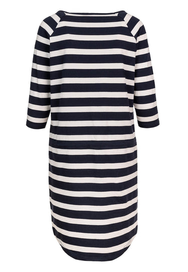 salzhaut - FREDI Damen normale Passform - Hoodiekleid - Ringelkleid - Sommerkleid - 3 - #farbe_navy-white