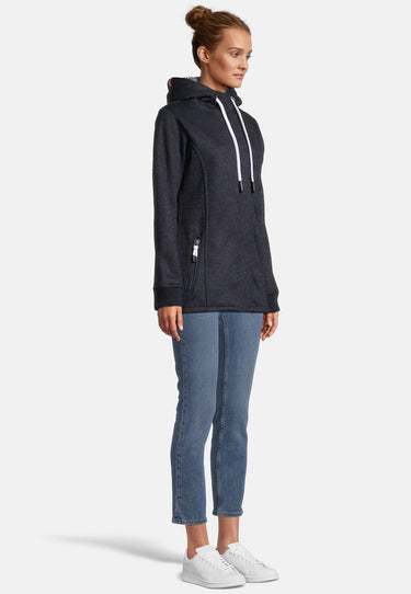 Salzhaut - FRÖKEN Damen Tailliert - Fleecehoodie - Kapuze - Reduziert - 5 - #farbe_navy