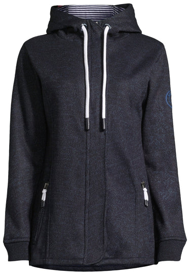 Salzhaut - FRÖKEN Damen Tailliert - Fleecehoodie - Kapuze - Reduziert - 2 - #farbe_navy