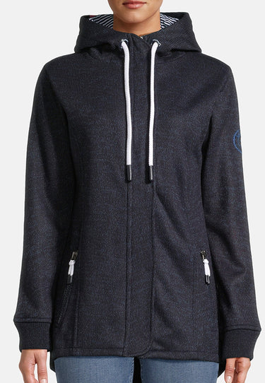 Salzhaut - FRÖKEN Damen Tailliert - Fleecehoodie - Kapuze - Reduziert - 3 - #farbe_navy