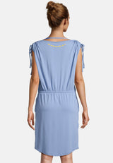 Salzhaut - GUFI Damen Tailliert - Basic Casual - Kleid - Reduziert - 9 - #farbe_ice-blue