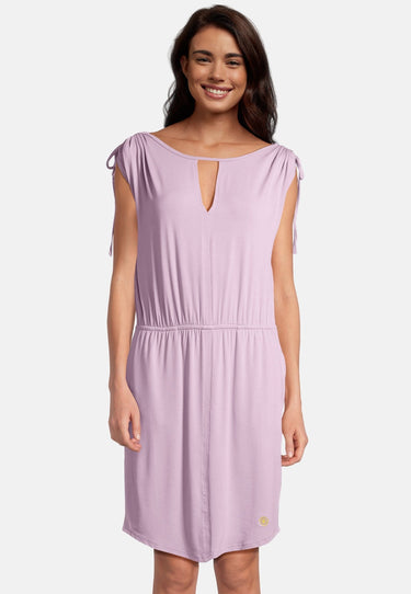 Salzhaut - GUFI Damen Tailliert - Basic Casual - Kleid - Reduziert - 1 - #farbe_flieder