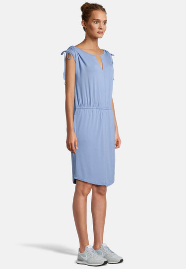 Salzhaut - GUFI Damen Tailliert - Basic Casual - Kleid - Reduziert - 10 - #farbe_ice-blue