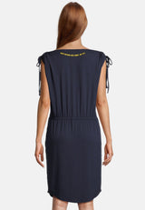 Salzhaut - GUFI Damen Tailliert - Basic Casual - Kleid - Reduziert - 14 - #farbe_navy