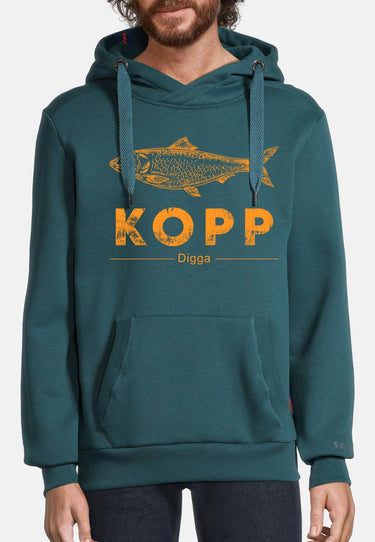 Salzhaut - HEFF - FISCHKOPP Herren normale Passform - Frontprint - HAKA - Hoodie - 3 - #farbe_dragonfly-neonorange