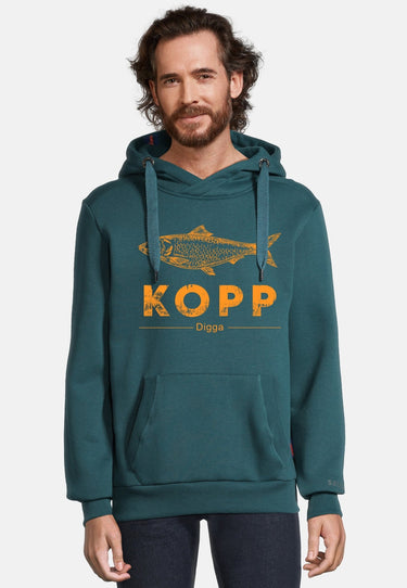Salzhaut - HEFF - FISCHKOPP Herren normale Passform - Frontprint - HAKA - Hoodie - 1 - #farbe_dragonfly-neonorange