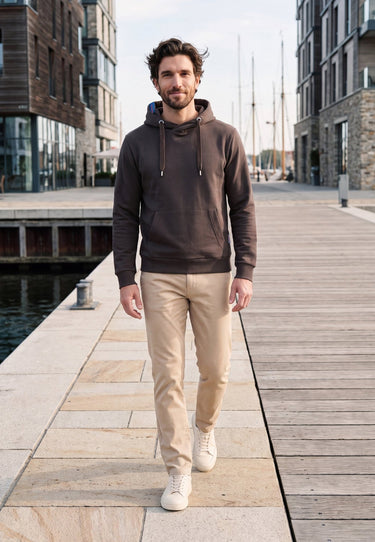 salzhaut - Herren Hoodie HEFF Regular Fit - adenauer & co - Anker - Basic - 130 - #farbe_Chocolate