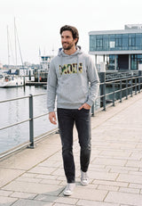 salzhaut - HEFF - MOIN Camouflage Herren Hoodie normale Passform - adenauer & co - Anker - Basic - 32 - #farbe_Grey Melange