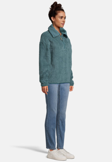 salzhaut - HEMKE Damen normale Passform - Damen - Teddy - Troyer - 10 - #farbe_bottle-green