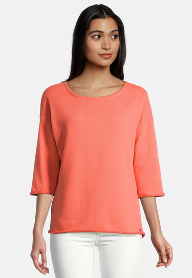 salzhaut - HEVEN Damen Tailliert - Hamburg - Rundhals - Sweatshirt - 1 - #farbe_coral