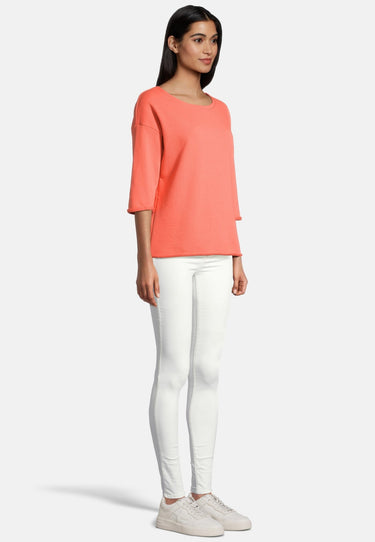 salzhaut - HEVEN Damen Tailliert - Hamburg - Rundhals - Sweatshirt - 5 - #farbe_coral