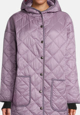 salzhaut - HUSNA Damen Steppmantel Weit - adenauer & co - Anker - Basic - 4 - #farbe_Purple