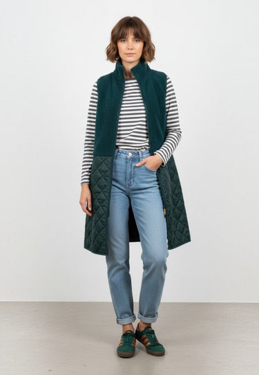 salzhaut - ILONA Damen Weste normale Passform - adenauer & co - Anker - Basic - 1 - #farbe_Bottle Green