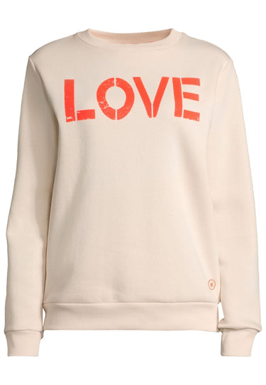 Salzhaut - ILVA Damen normale Passform - Frontprint - Hamburg - love - 2 - #farbe_beige-neon-mandarin
