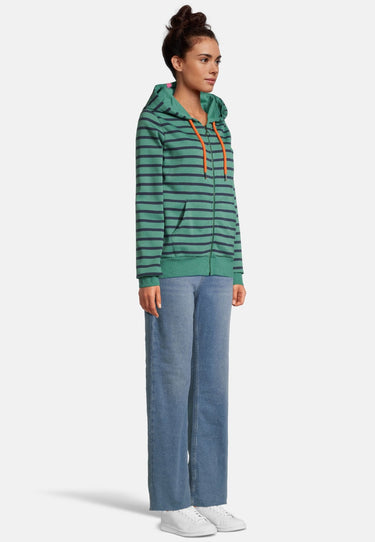 Salzhaut - INGRID Damen normale Passform - Hamburg - Hoodiejacke - Kapuze - 10 - #farbe_bottle-green-navy