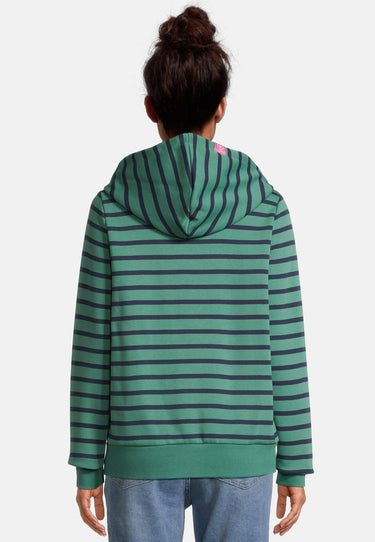 Salzhaut - INGRID Damen normale Passform - Hamburg - Hoodiejacke - Kapuze - 9 - #farbe_bottle-green-navy