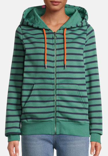 Salzhaut - INGRID Damen normale Passform - Hamburg - Hoodiejacke - Kapuze - 8 - #farbe_bottle-green-navy