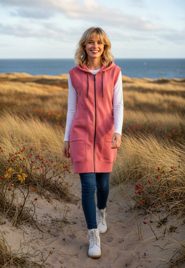 salzhaut - INGVILD Damen Weste Regular Fit - adenauer & co - Anker - Basic - 1 - #farbe_Raspberry