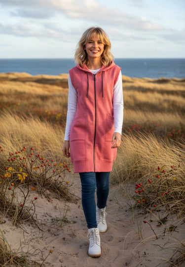 salzhaut - INGVILD Damen Weste Regular Fit - adenauer & co - Anker - Basic - 1 - #farbe_Raspberry