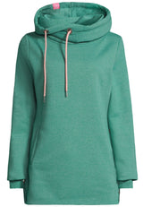 salzhaut - IRIS Damen Hoodie Leicht tailliert - adenauer & co - Anker - Basic - 8 - #farbe_Bottle Green
