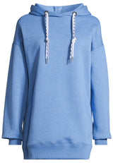 salzhaut - JULIANE Damen Hoodie Oversized - adenauer & co - Anker - Basic - 8 - #farbe_Ocean Blue