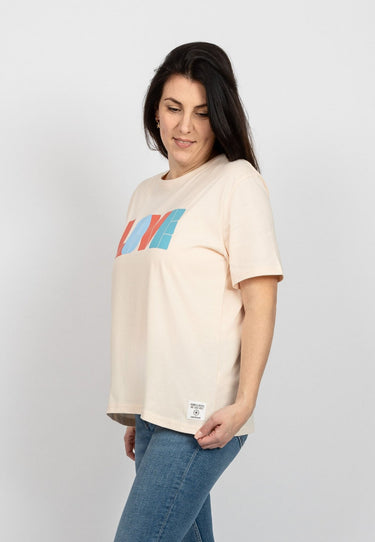 Salzhaut - KÄIES Damen Oversized - love - Oversize - Polo-Shirt - 3 - #farbe_beige