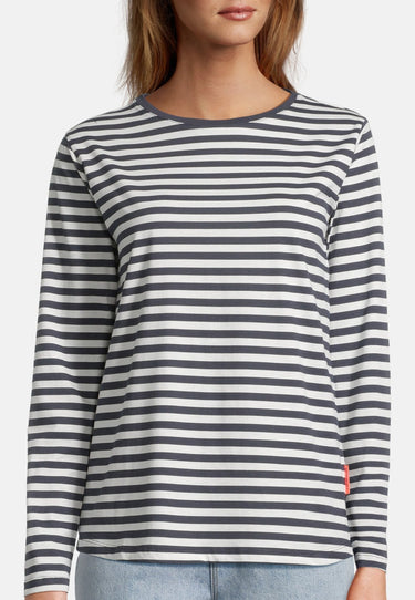 salzhaut - KANT - RINGEL Damen normale Passform - Hamburg - Langarmshirt - Rundhals - 3 - #farbe_navy-offwhite