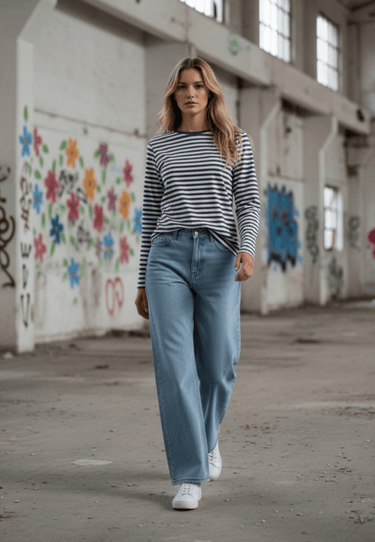 salzhaut - KANT - RINGEL Damen normale Passform - adenauer & co - Anker - Basic - 1 - #farbe_navy-offwhite