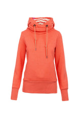Salzhaut - KARKJE Damen Oversized - Hoodie - Kapuzenpullover - Langarmshirt - 2 - #farbe_coral