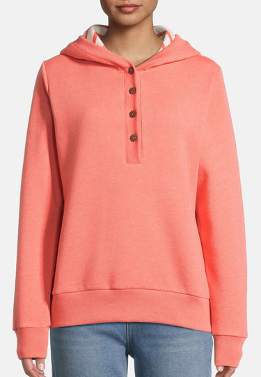 Salzhaut - KÂT Damen Oversized - Hoodie - Kapuzenpullover - Langarmshirt - 3 - #farbe_coral
