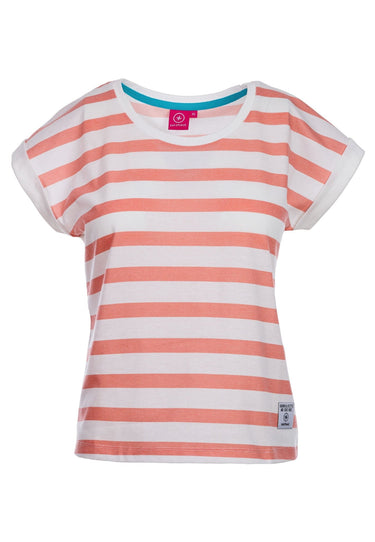Salzhaut - KAUKJE Damen Regular Fit - Reduziert - ringel - Rundhals - 7 - #farbe_beige-coral